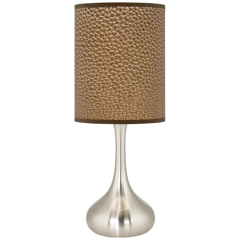 Image 1 Simulated Leatherette Giclee Droplet Table Lamp