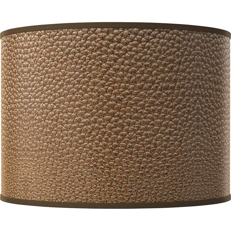 Image 1 Simulated Leatherette Giclee Drum Shade 15.5x15.5x11 (Spider)