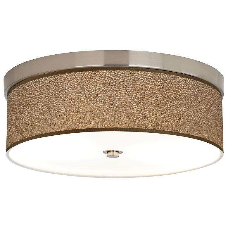 Image 1 Simulated Leatherette Giclee Energy Efficient Ceiling Light