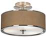 Simulated Leatherette Giclee Glow 14" Wide Ceiling Light