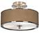 Simulated Leatherette Giclee Glow 14" Wide Ceiling Light