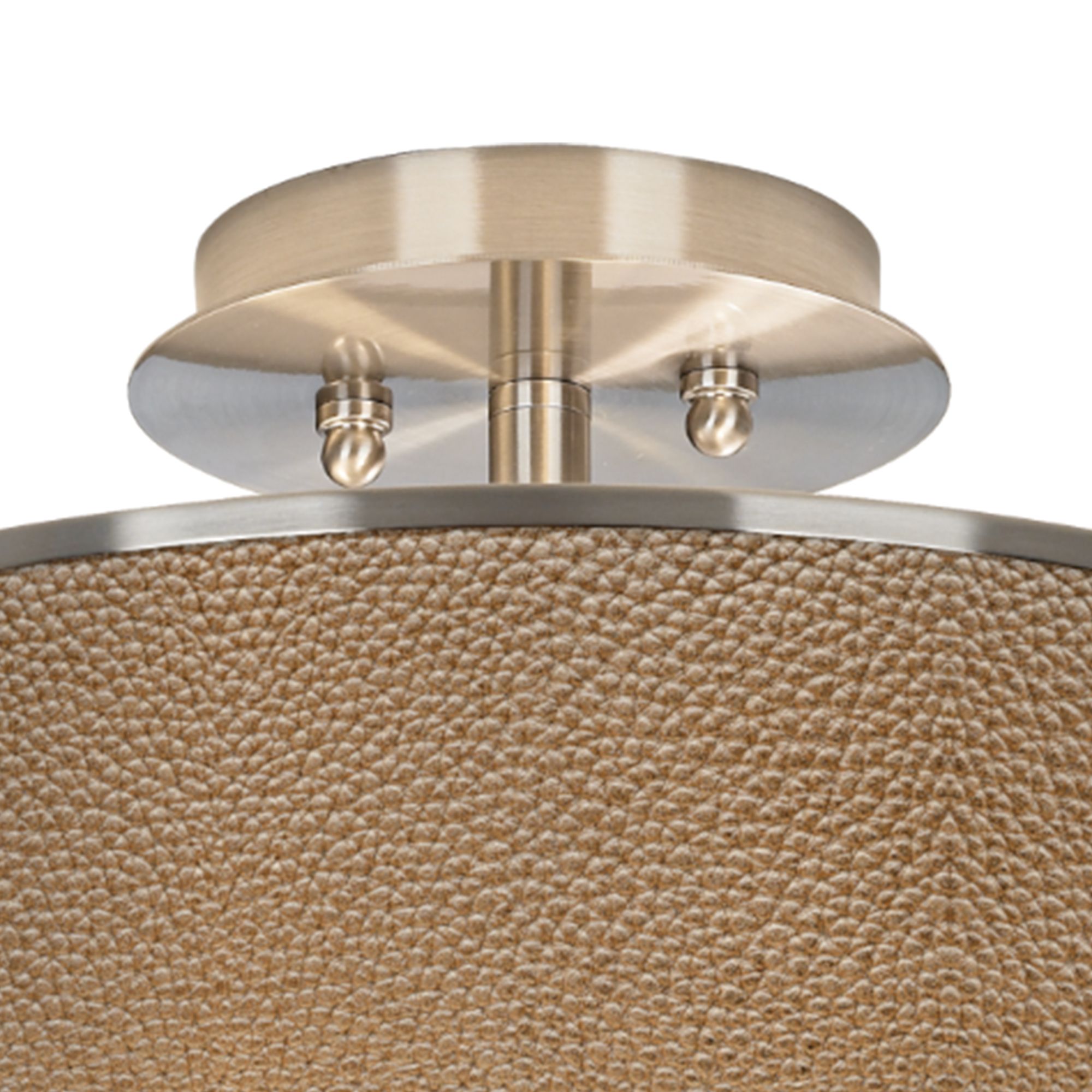 Image 2 Simulated Leatherette Giclee Glow 14" Wide Ceiling Light more views