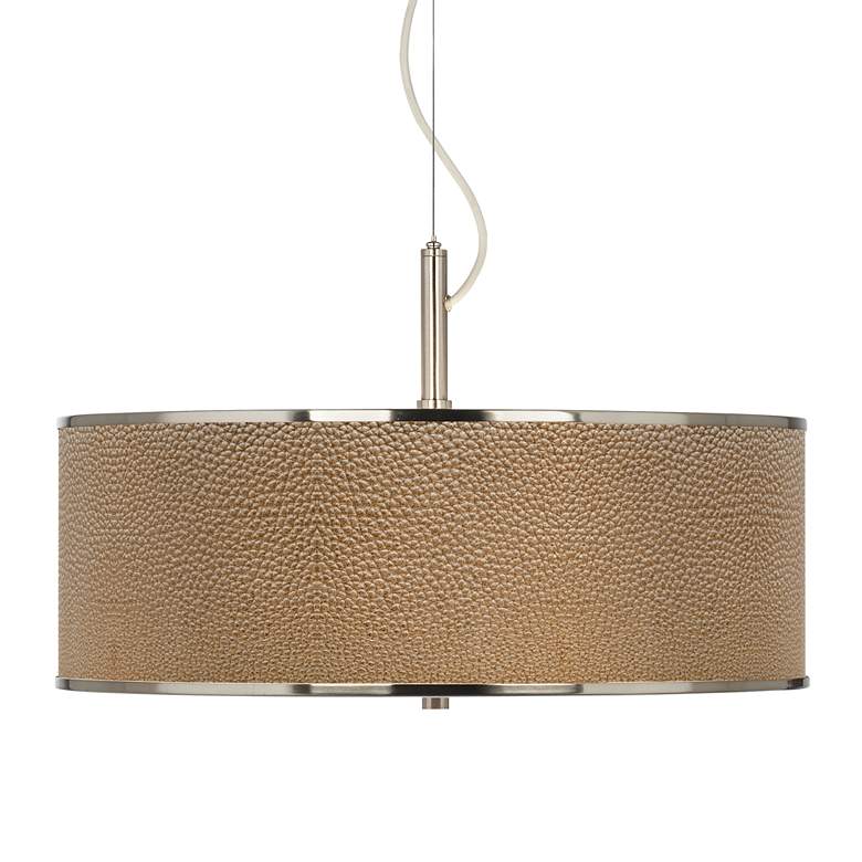 Image 1 Simulated Leatherette Giclee Glow 20 inch Wide Pendant Light