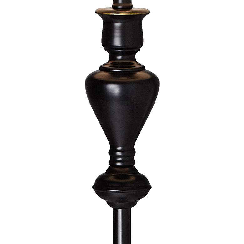 Image 3 Simulated Leatherette Giclee Glow Black Bronze Floor Lamp more views