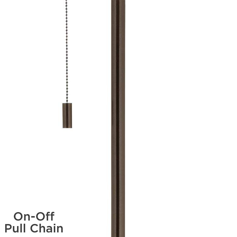 Image 3 Simulated Leatherette Giclee Glow Bronze Club Floor Lamp more views