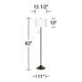 Simulated Leatherette Giclee Glow Bronze Club Floor Lamp