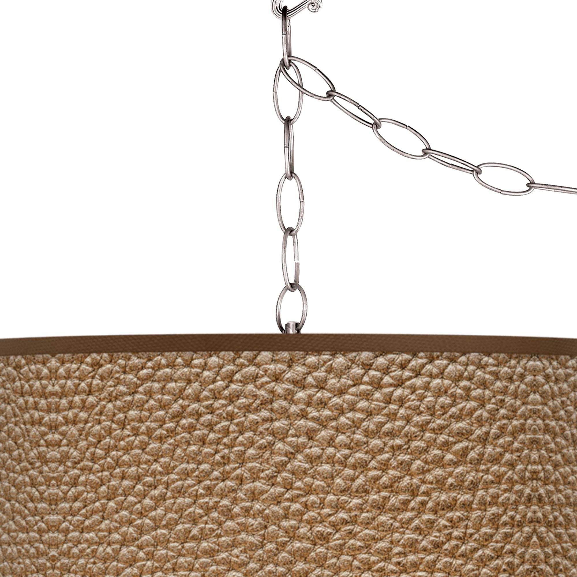 Thumbnail2 of Simulated Leatherette Giclee Glow Plug-In Swag Pendant more views