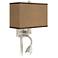 Simulated Leatherette Giclee LED Reading Light Plug-In Sconce