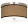 Simulated Leatherette Giclee Nickel 10 1/4" Wide Ceiling Light