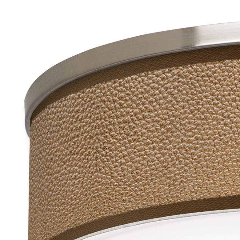 Image 2 Simulated Leatherette Giclee Nickel 20 1/4" Wide Ceiling Light more views