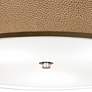 3_Simulated Leatherette Giclee Nickel 20 1/4" Wide Ceiling Light more views