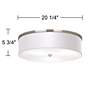 Simulated Leatherette Giclee Nickel 20 1/4" Wide Ceiling Light