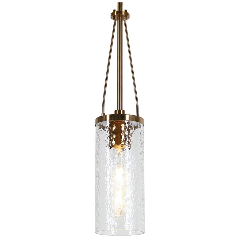 Image 1 Sinabo 4.3" Wide Gold 1-Light Pendant Light