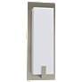 Sinclair 10-in LED Sconce - Satin Nickel Finish - White Acrylic Shade