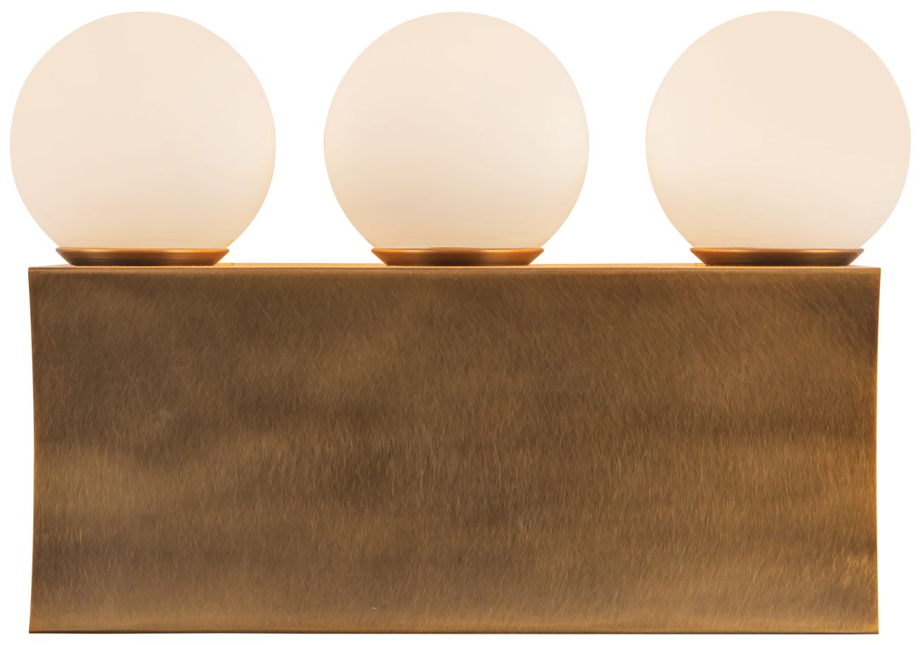 Sinclair 12-in Vintage Brass dimmable LED Wall/Vanity Light