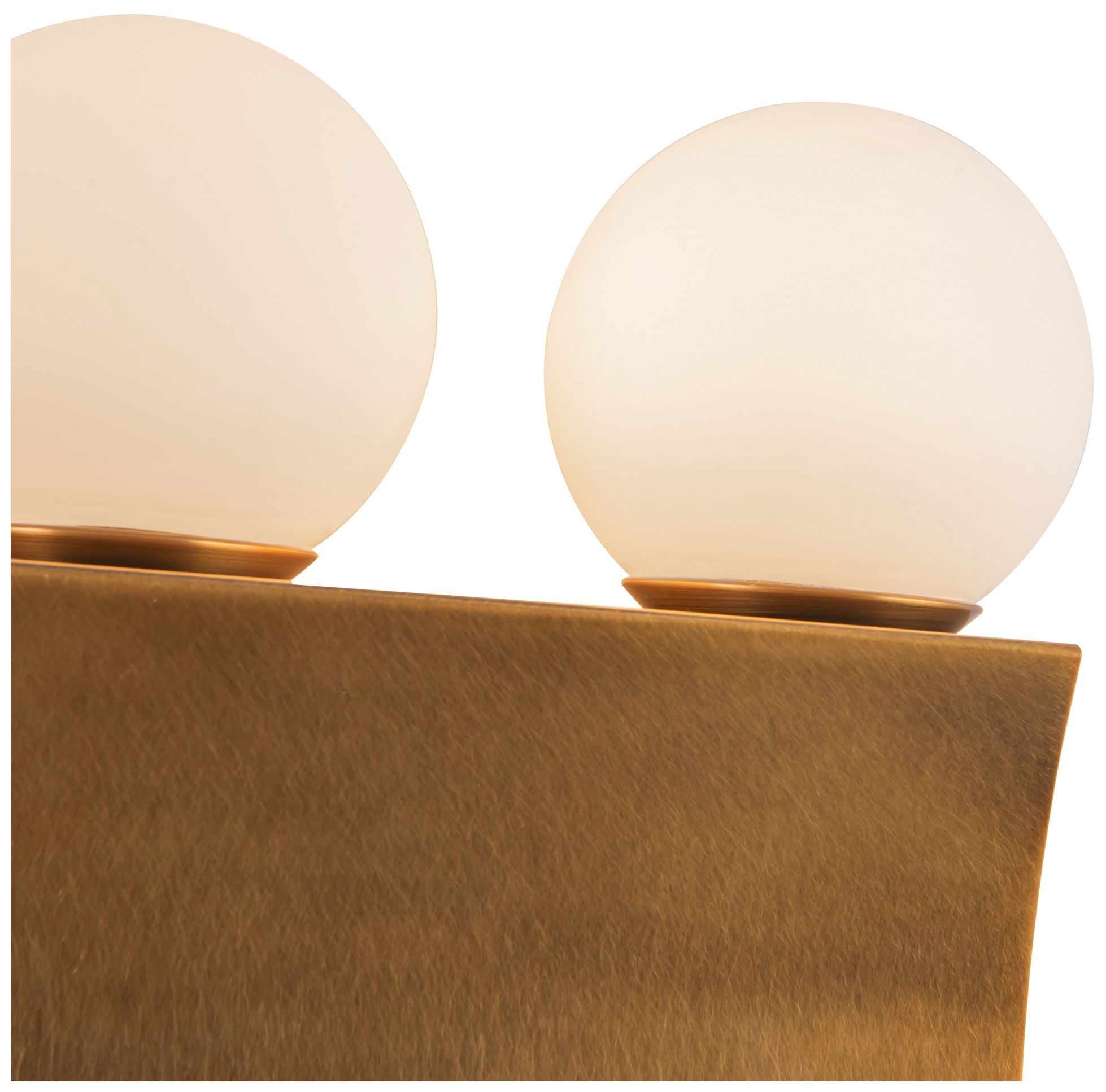 Image 5 Sinclair 12-in Vintage Brass dimmable LED Wall/Vanity Light more views