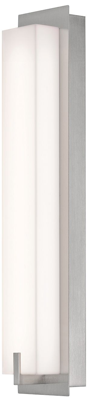 Image 2 Sinclair 18" High Satin Nickel LED Wall Sconce with White Acrylic Shade more views