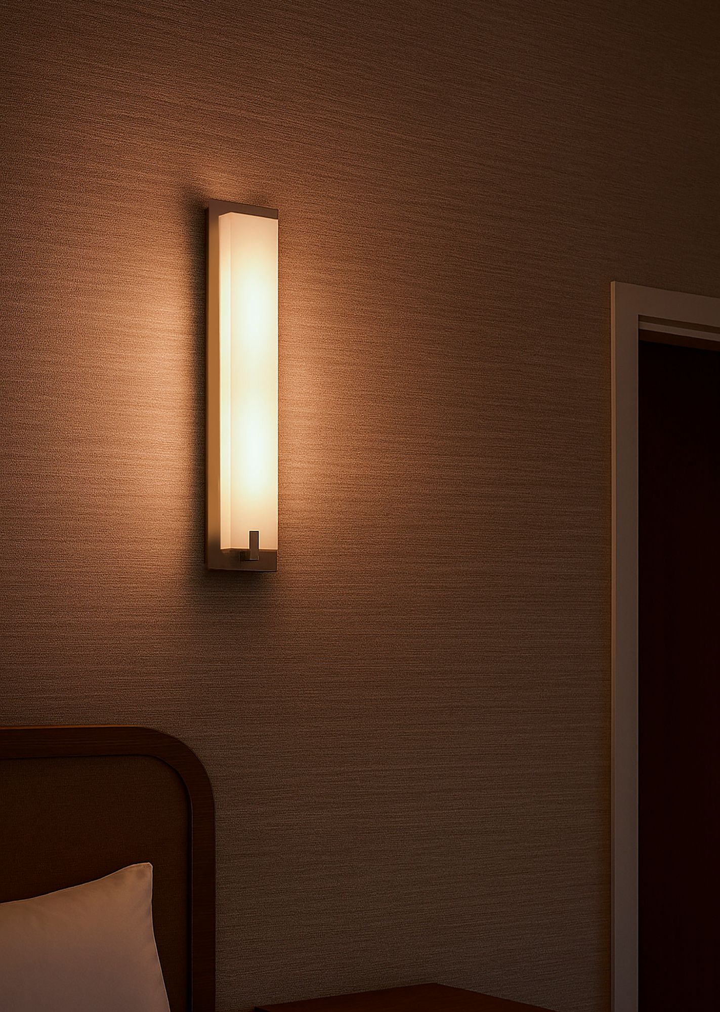 Image 3 Sinclair 18" High Satin Nickel LED Wall Sconce with White Acrylic Shade more views