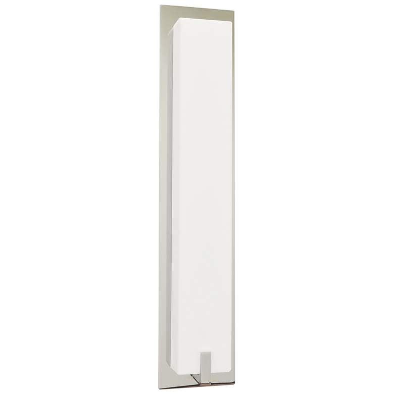 Image 1 Sinclair 18-in LED Sconce - Satin Nickel Finish - White Acrylic Shade