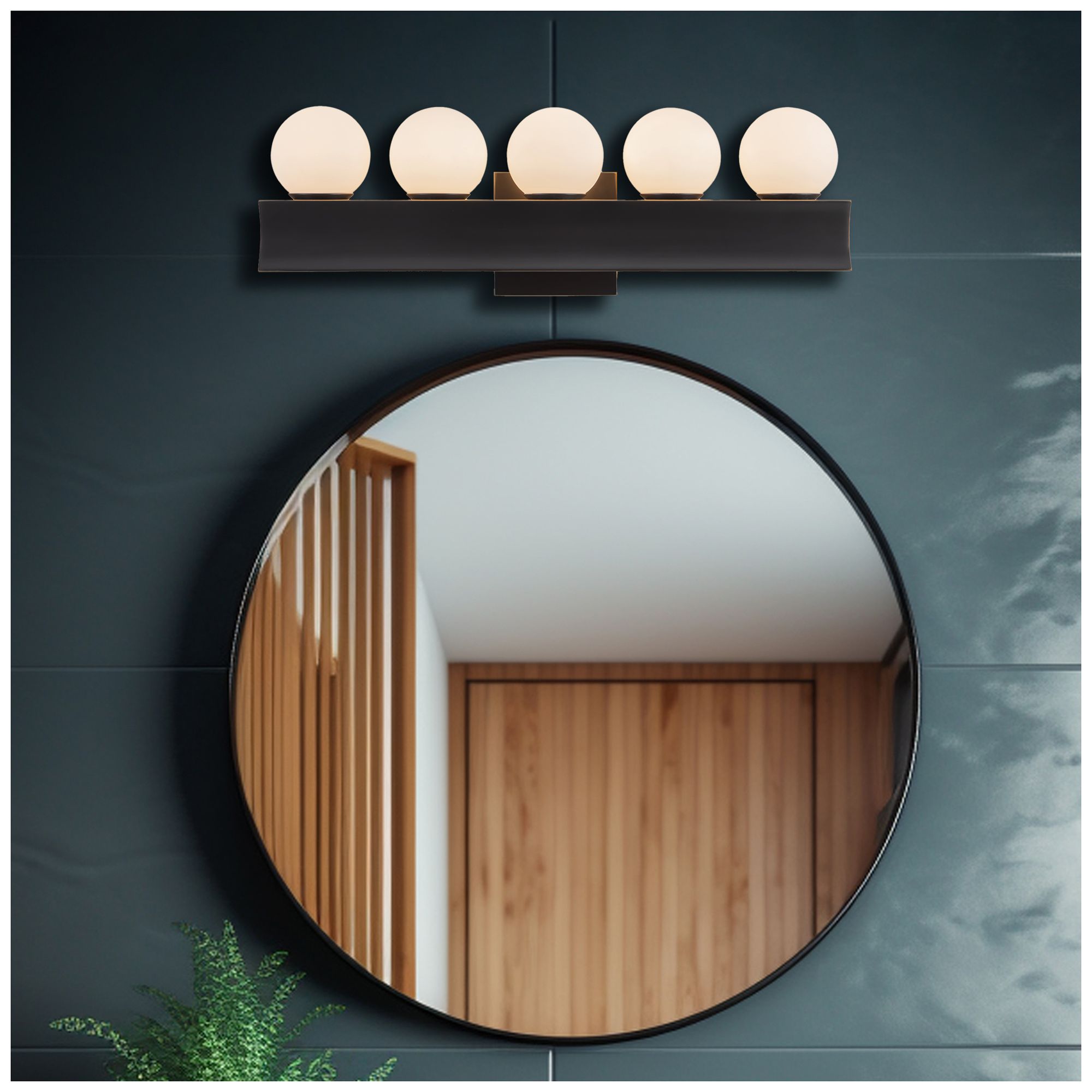 Image 6 Sinclair 21-in Urban Bronze dimmable LED Wall/Vanity Light more views