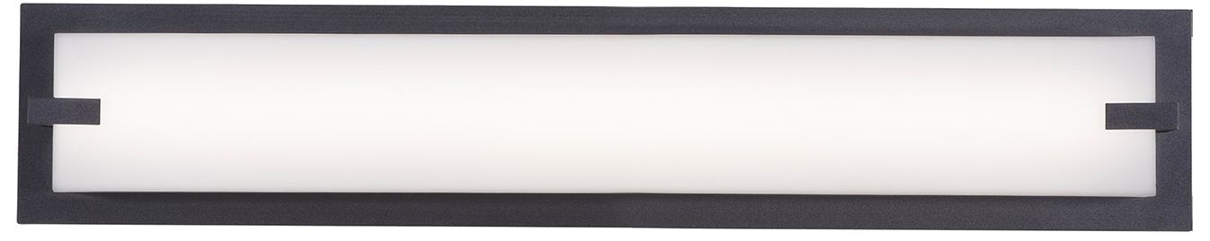 Image 5 Sinclair 24" Wide Black LED Vanity Light with White Acrylic Shade more views