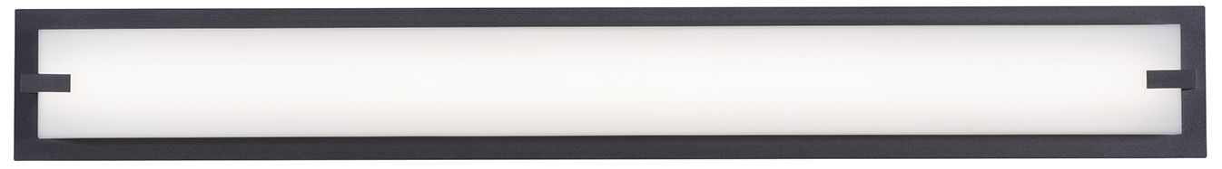 Image 3 Sinclair 36" Wide Black LED Vanity Light with White Acrylic Shade more views