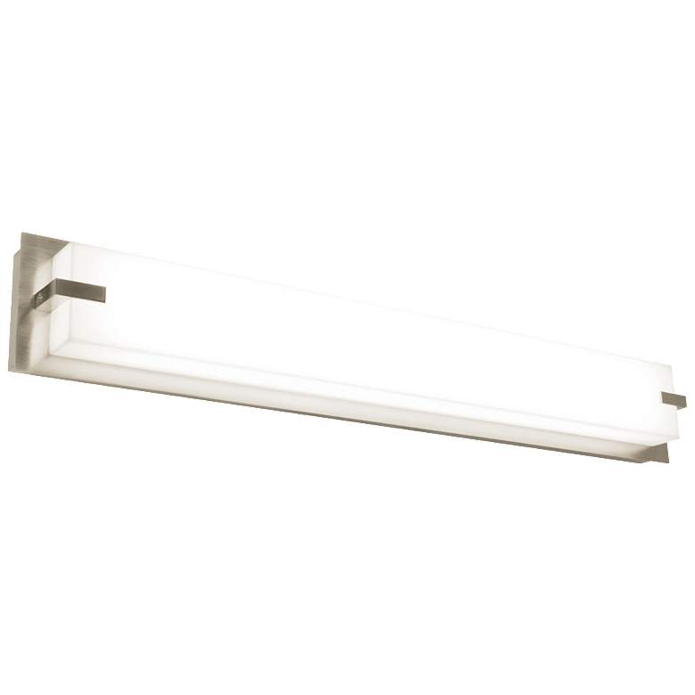 Image 1 Sinclair 39 inch LED Vanity - Satin Nickel Finish - White Acrylic Shade