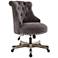 Sinclair Charcoal Tufted Adjustable Swivel Office Chair