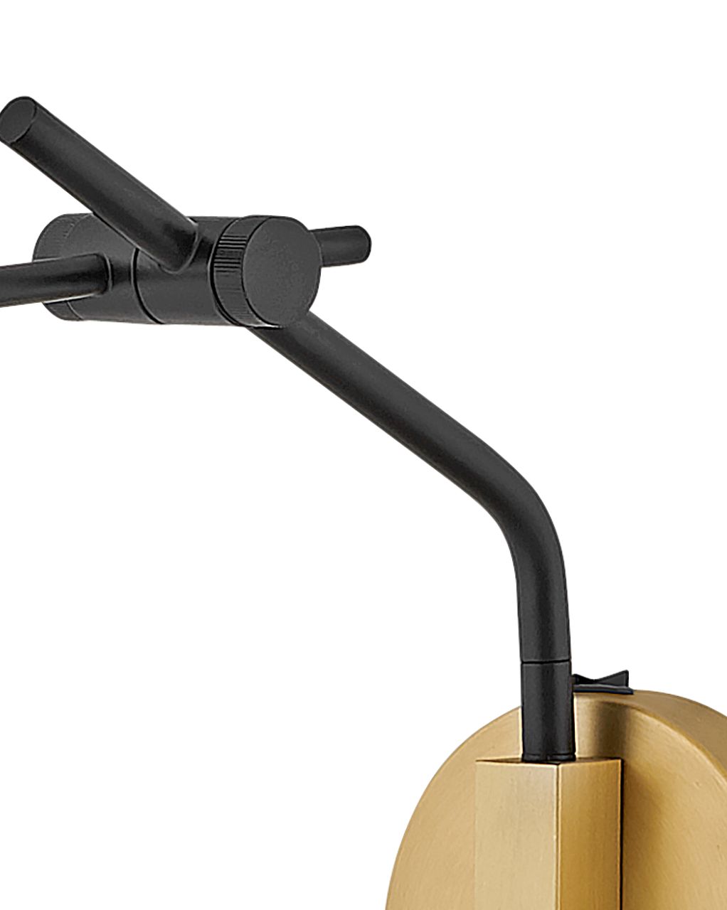 Sinclair Heritage Brass and Black Swing Arm Wall Lamp
