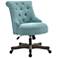 Sinclair Light Blue Tufted Adjustable Swivel Office Chair