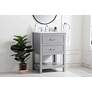 3_Sinclaire 24" Wide Gray Single Sink Bathroom Vanity more views