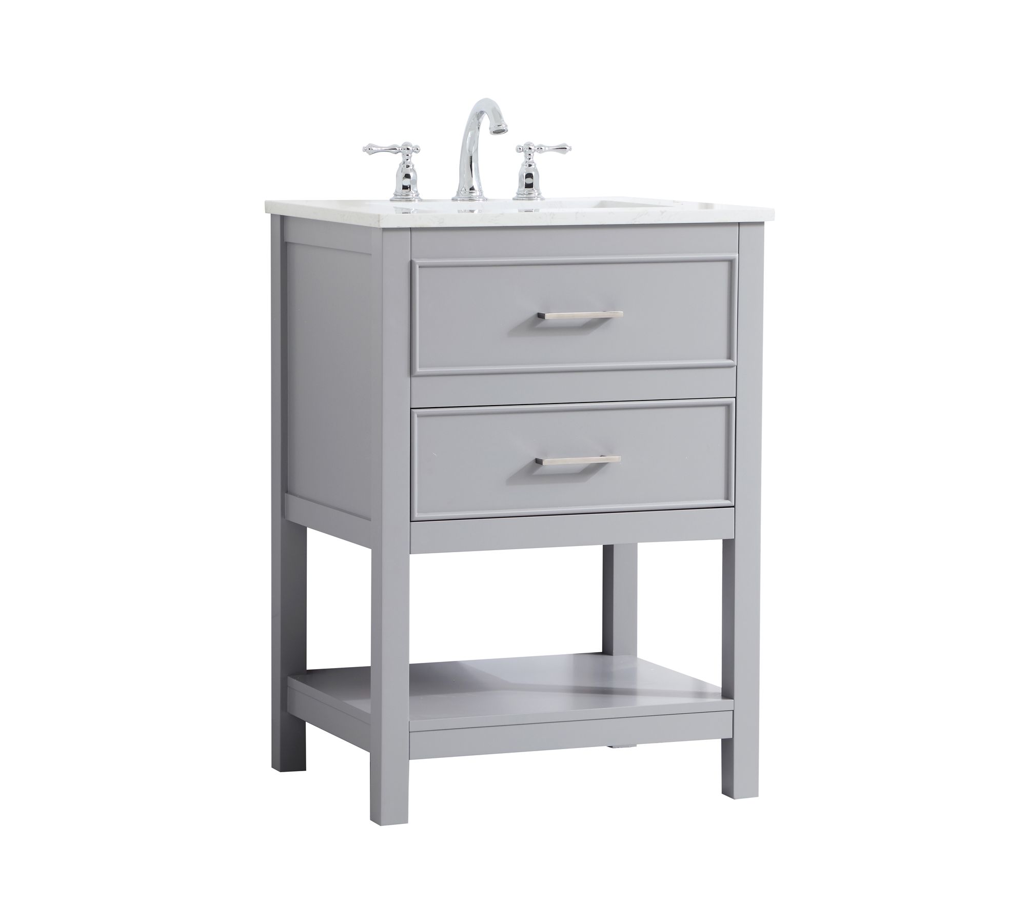 Sinclaire 24" Wide Gray Single Sink Bathroom Vanity