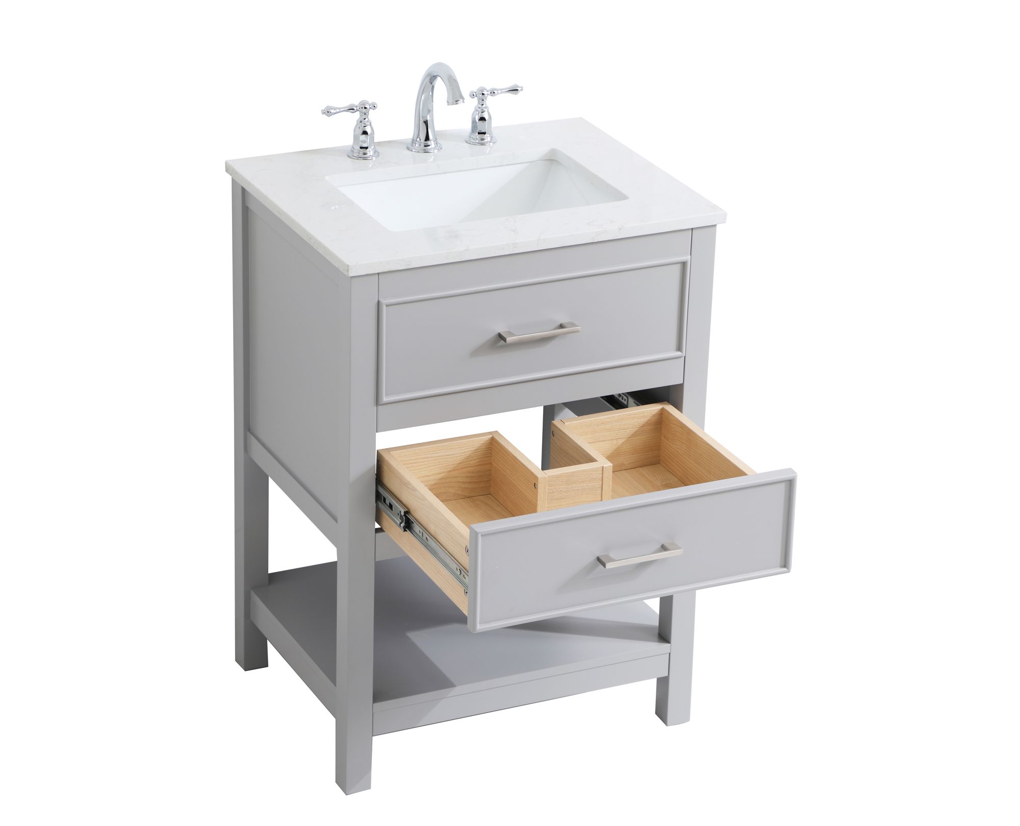 Sinclaire 24" Wide Gray Single Sink Bathroom Vanity