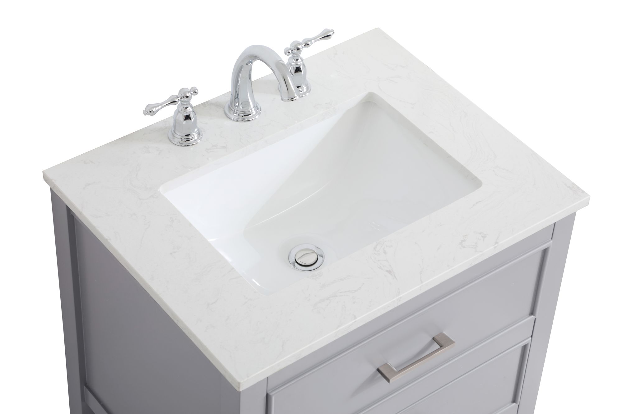 Sinclaire 24" Wide Gray Single Sink Bathroom Vanity