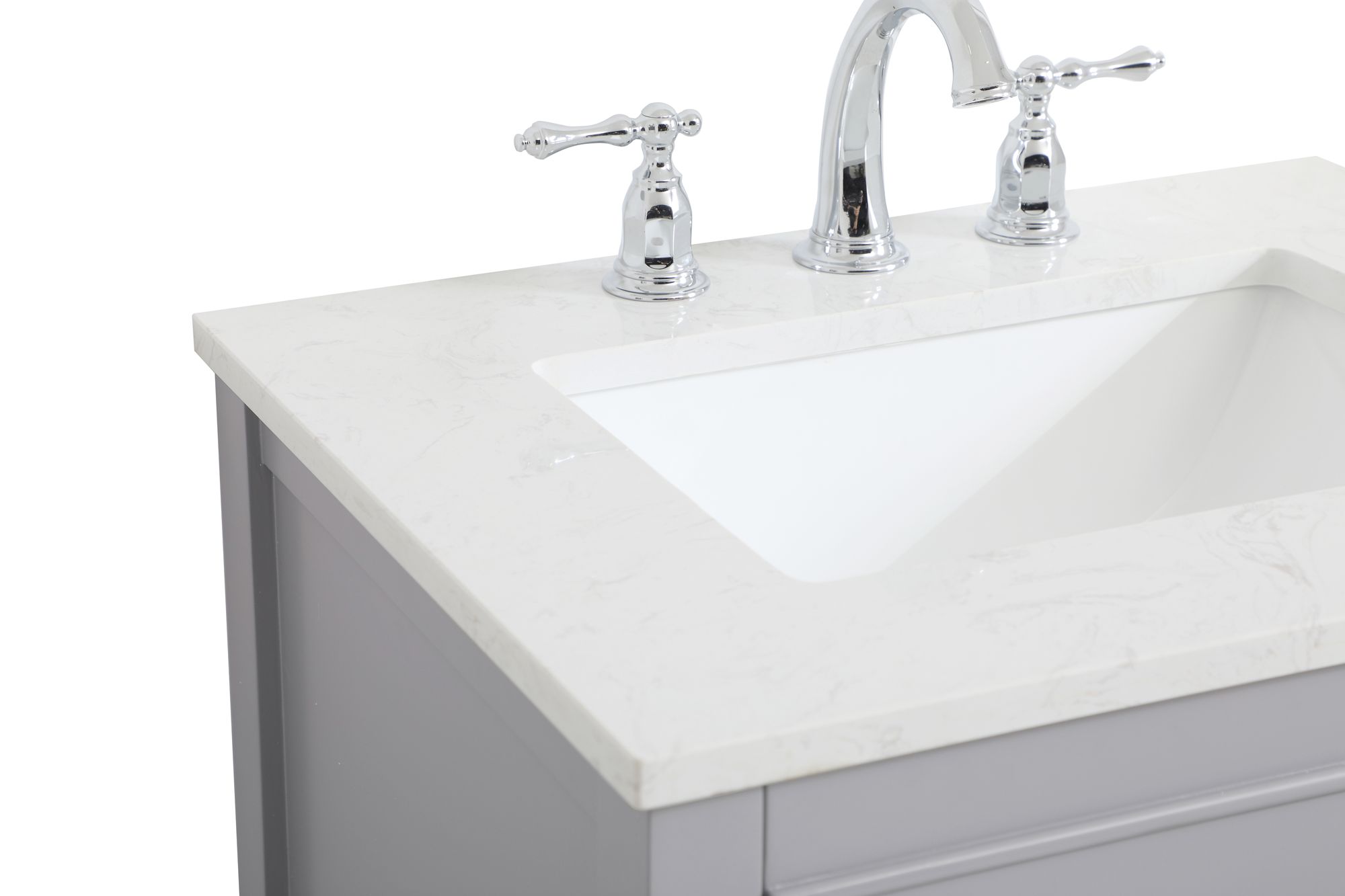 Sinclaire 24" Wide Gray Single Sink Bathroom Vanity