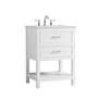 Sinclaire 24" Wide White Single Sink Bathroom Vanity