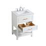 Sinclaire 24" Wide White Single Sink Bathroom Vanity