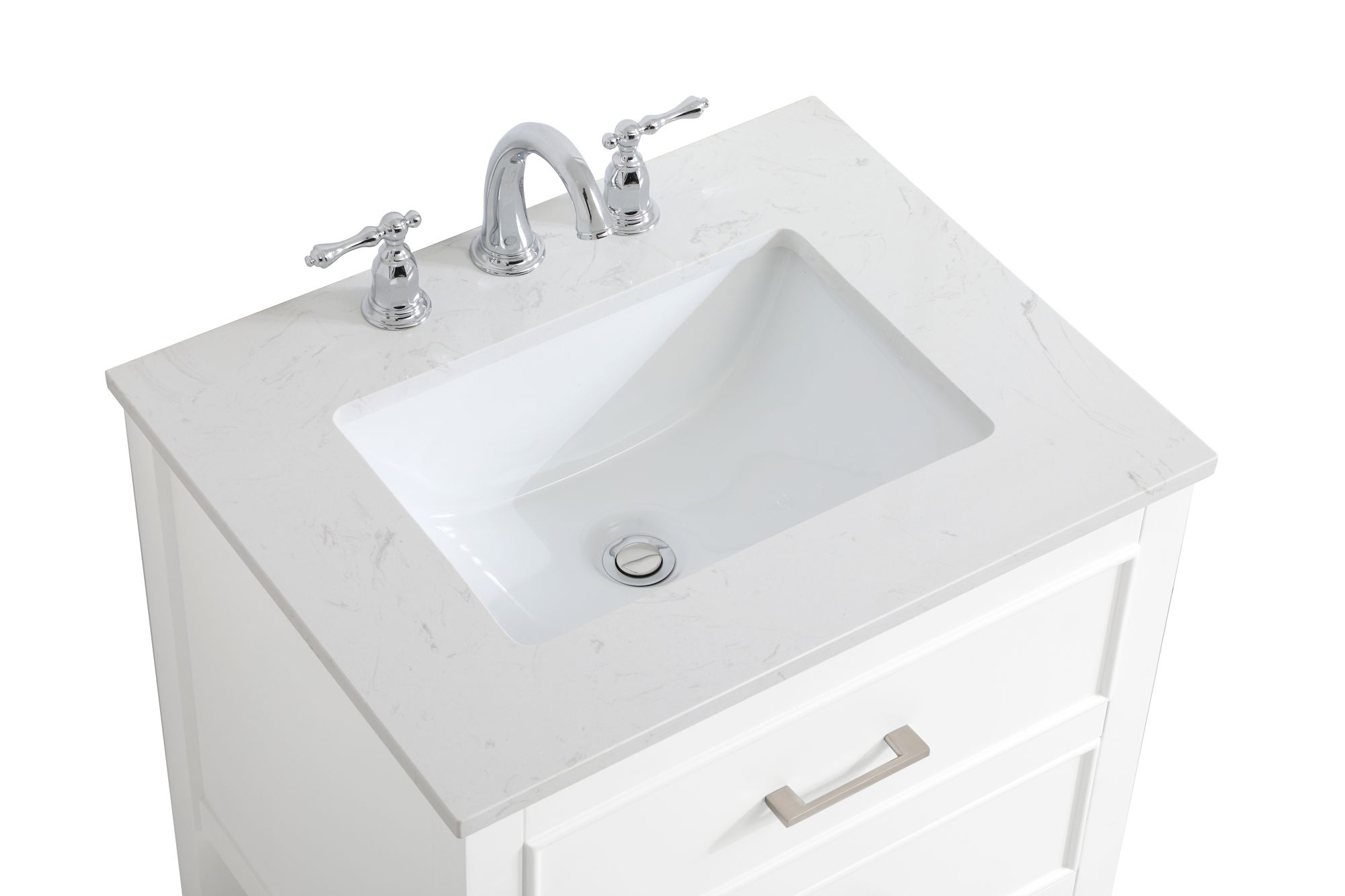 Sinclaire 24" Wide White Single Sink Bathroom Vanity