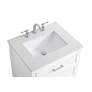 Sinclaire 24" Wide White Single Sink Bathroom Vanity
