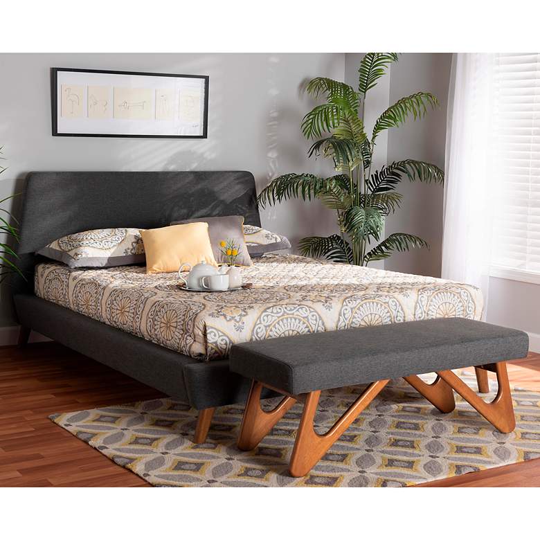 Image 1 Sinclaire Dark Gray Fabric 2-Piece Queen Size Bedroom Set