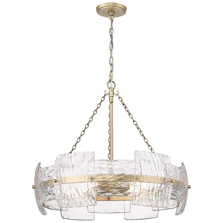 Image 1 Sinclara 24.75" Wide 4-Light Pendant in Vintage Brass