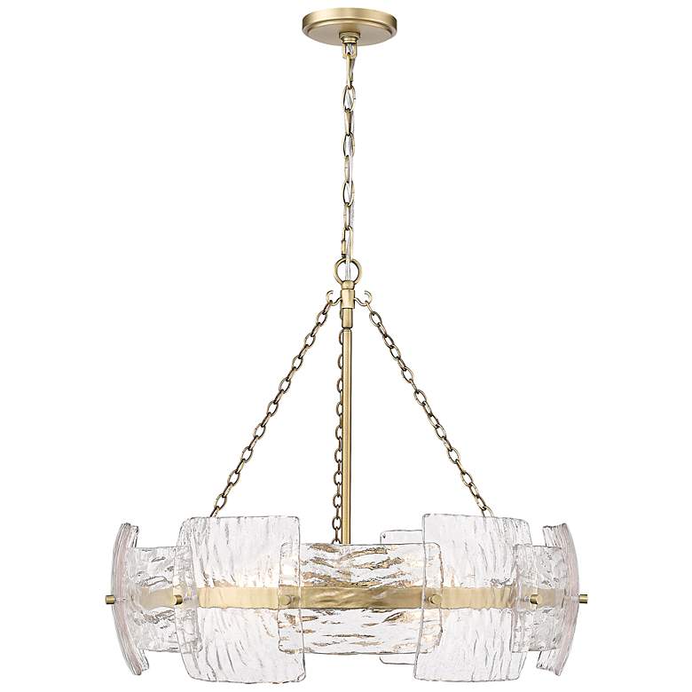 Image 2 Sinclara 24.75" Wide 4-Light Pendant in Vintage Brass more views