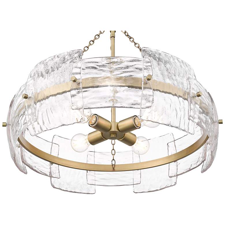 Image 3 Sinclara 24.75" Wide 4-Light Pendant in Vintage Brass more views