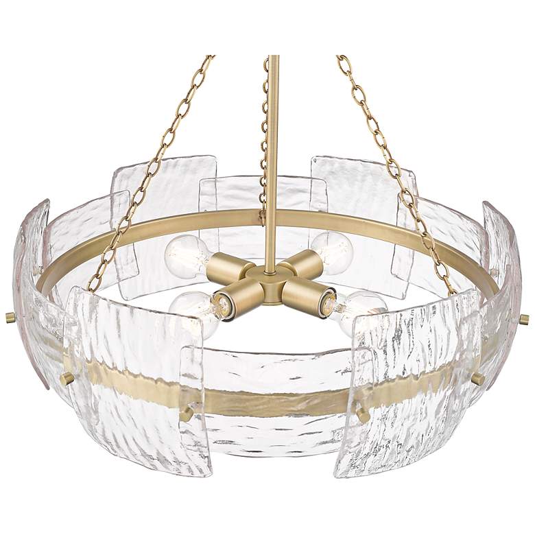 Image 4 Sinclara 24.75" Wide 4-Light Pendant in Vintage Brass more views