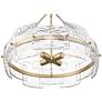 3_Sinclara 24 3/4" Wide Vintage Brass 4-Light Pendant more views