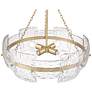 4_Sinclara 24 3/4" Wide Vintage Brass 4-Light Pendant more views