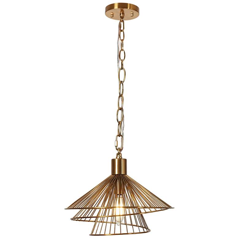 Image 1 Sinfi 1-Light Brass Pendant Light
