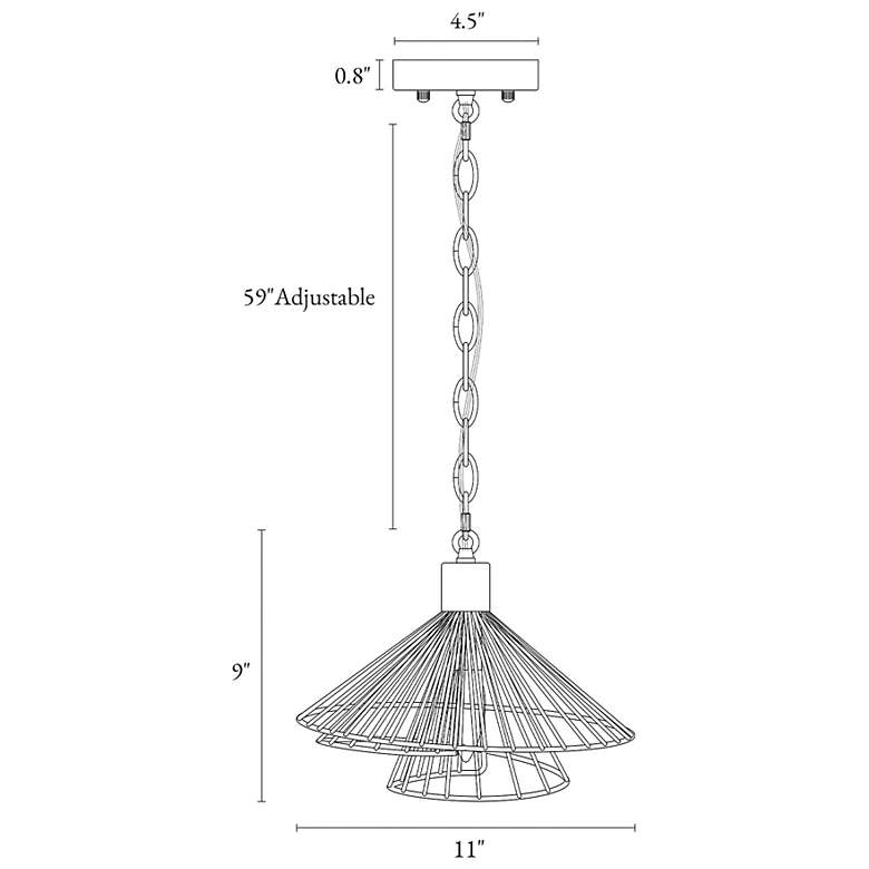Image 2 Sinfi 1-Light Brass Pendant Light more views