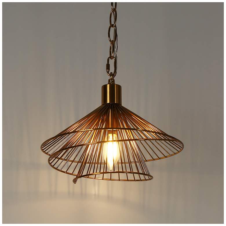 Image 4 Sinfi 1-Light Brass Pendant Light more views
