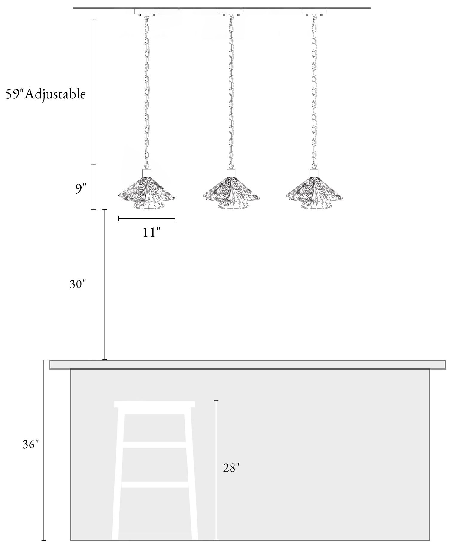 Sinfi 1-Light Brass Pendant Light